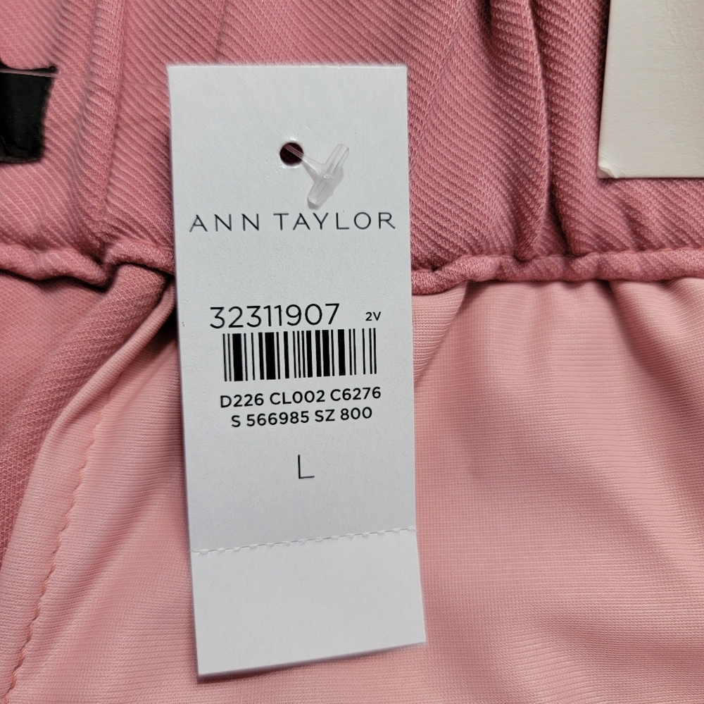 Ann Taylor The Easy Ankle High Rise Pants Blush Pink Size Large - Picture 5 of 5